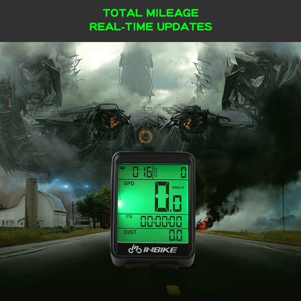 Waterproof Bicycle Computer Wireless/Wired MTB Bike Cycling Odometer Stopwatch Speedometer LED Digital Rate Measurable Counter