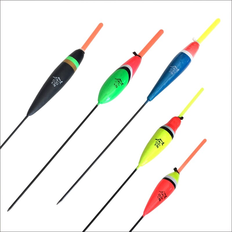 ORJD-flotador de Pesca, 10 piezas, 19cm, 2,5g, boya Vertical, señuelo de Pesca con mosca marina, flotador, accesorios de Pesca en Río: Mixed Size