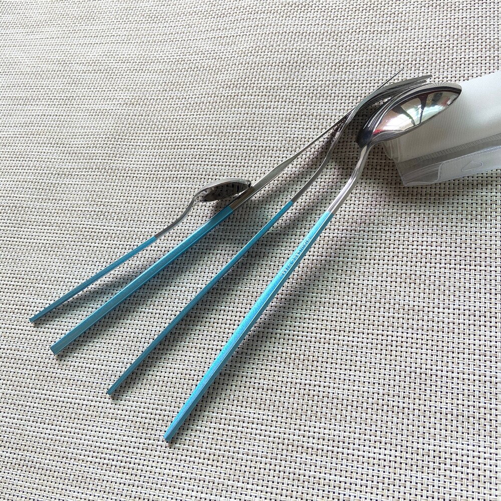 36 pièces or mat couverts ensemble de couverts en acier inoxydable vaisselle Dessert fourchette thé cuillère couteau argenterie cuisine vaisselle
