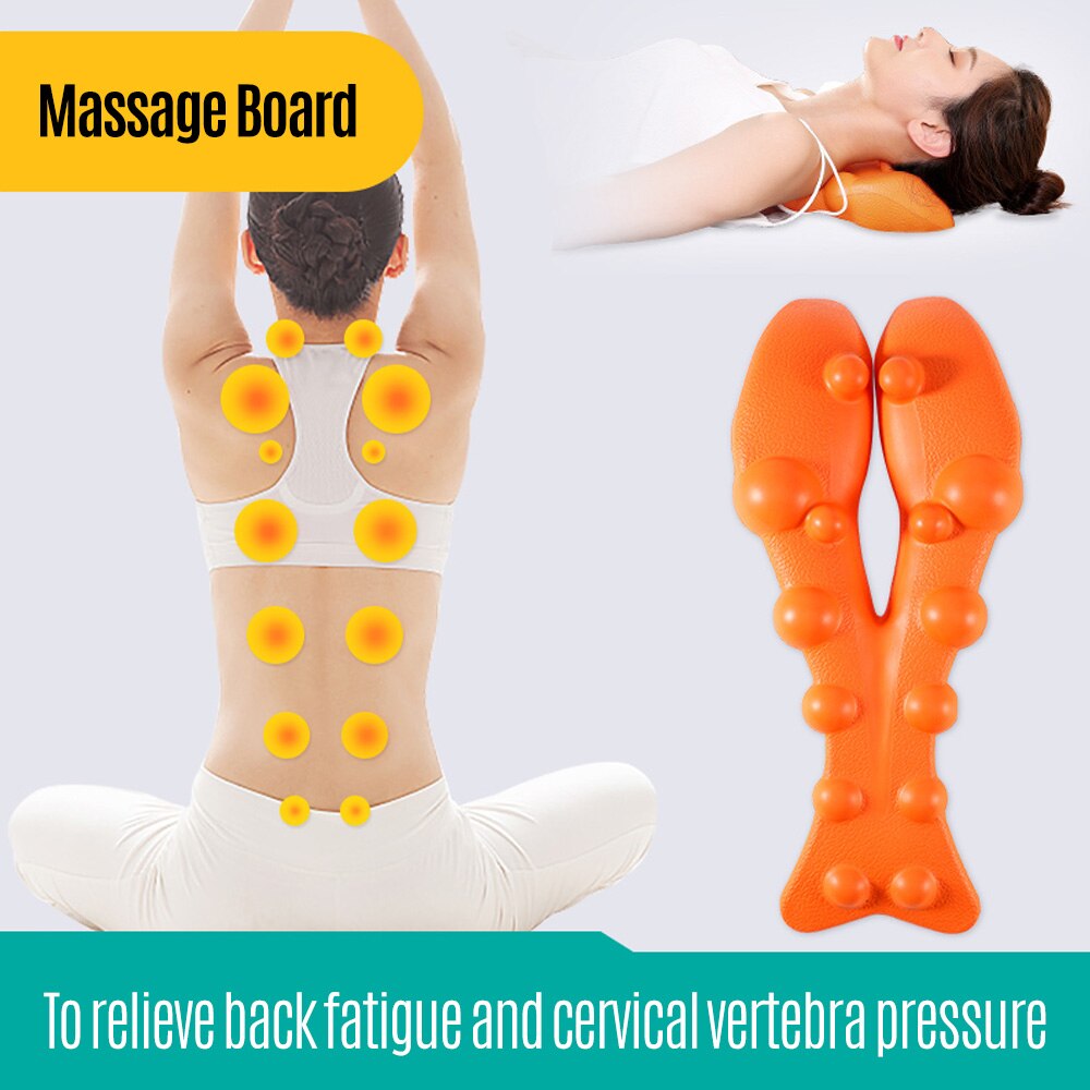 Cervical Vertebra Massage Board Brace Back Stretching Device Massager Board Back Traction Straight Spine Back Relax Health Care