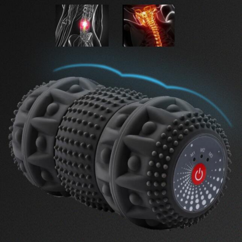 Rouleau de Massage électrique Myofascial, boule vibrante à 3 niveaux d&#39;intensité, libération de la fasciite