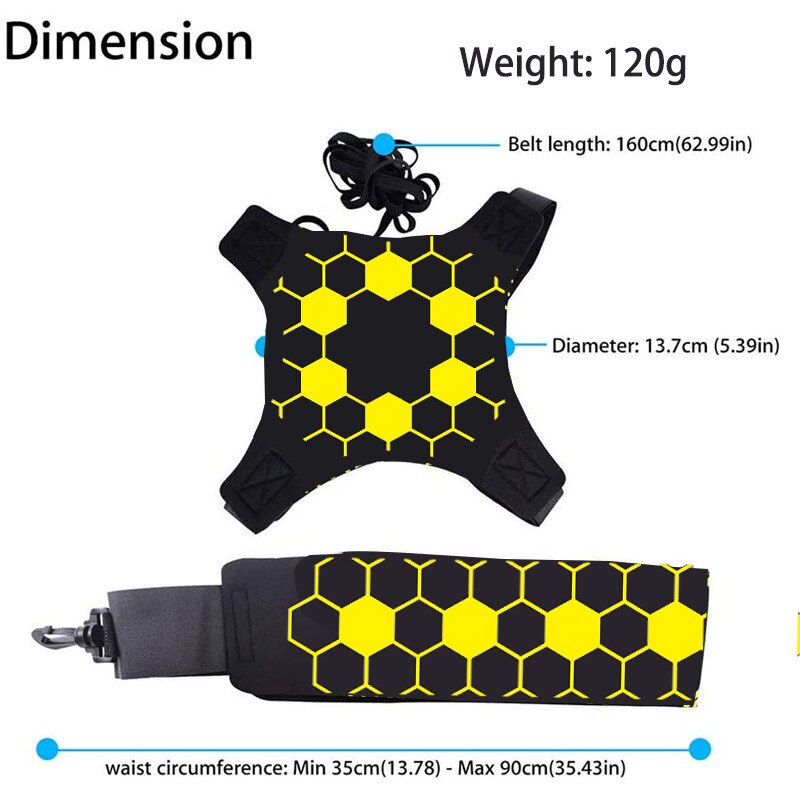 Football Training Belt Assisted Kicking Trainer Child Adult Ball Rebound