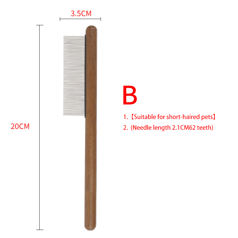 Kat Borstel Kam Voor Pet Cleaning Verwijdert Haren Grooming En Zorg Kat En Honden Hout Rvs Hond Borstel Katten accessoires: B