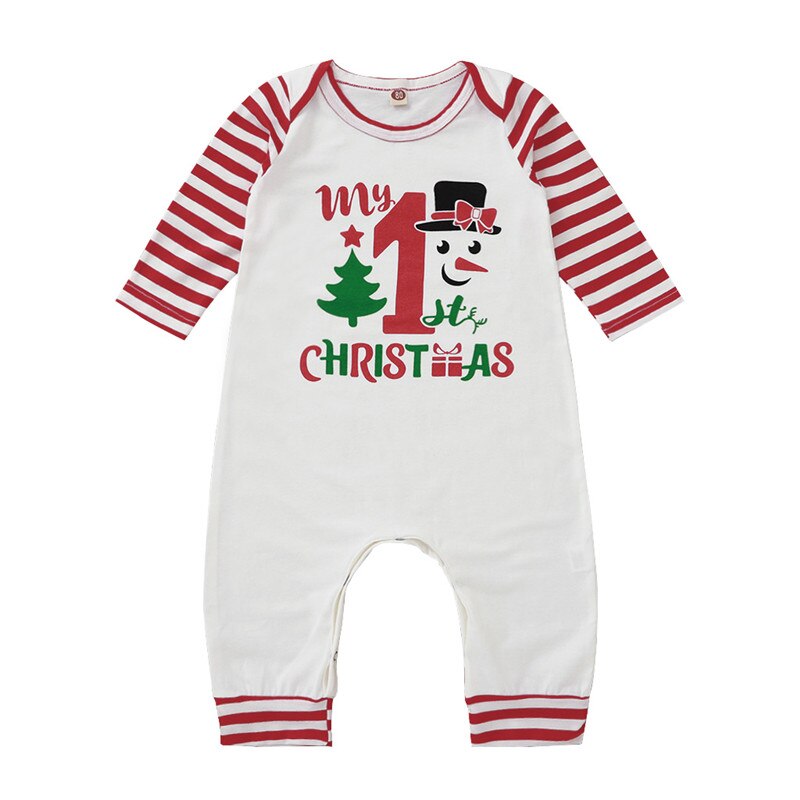 Baby Girls Boys Christmas Snowman Printed Romper 3-18M Infant Toddler Spring Fall Festival Casual Long Sleeve O-Neck Jumpsuit: 6M