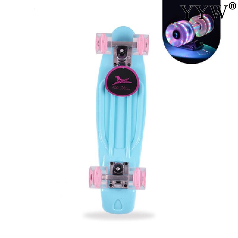Clignotant planche à roulettes simple Kicktail Penny Mini Cruiser Rocker 4 roues adolescent adulte trottoir patinage rue filles planche à roulettes: A3