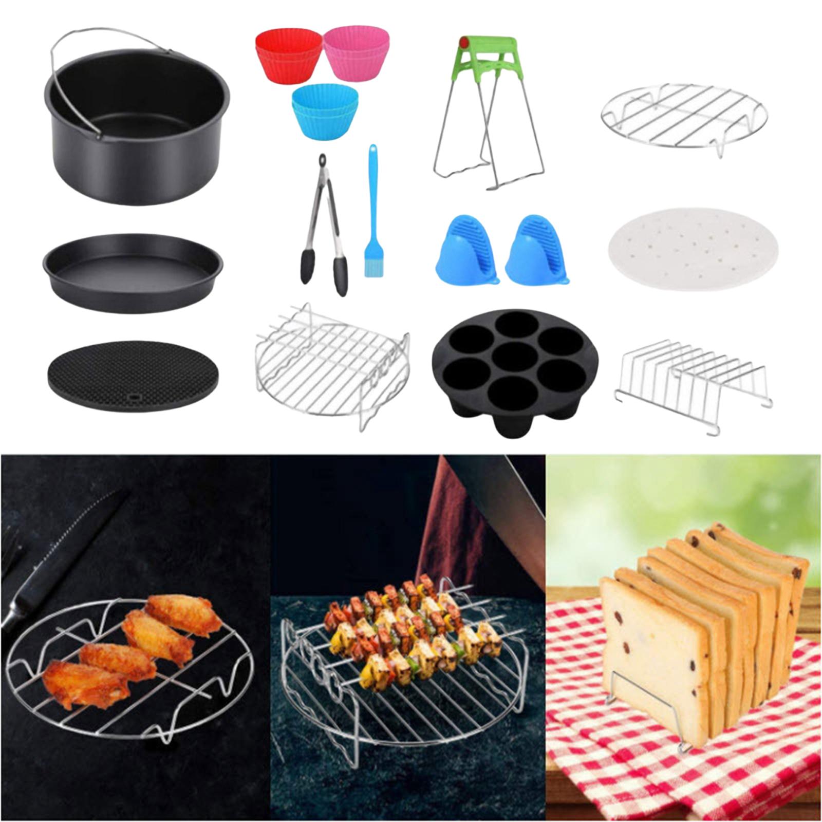 Set of 13 8 inch Air Fryer Airfryer Kit for 3.8 to 8Qt Faster Cooking Fully Equipped