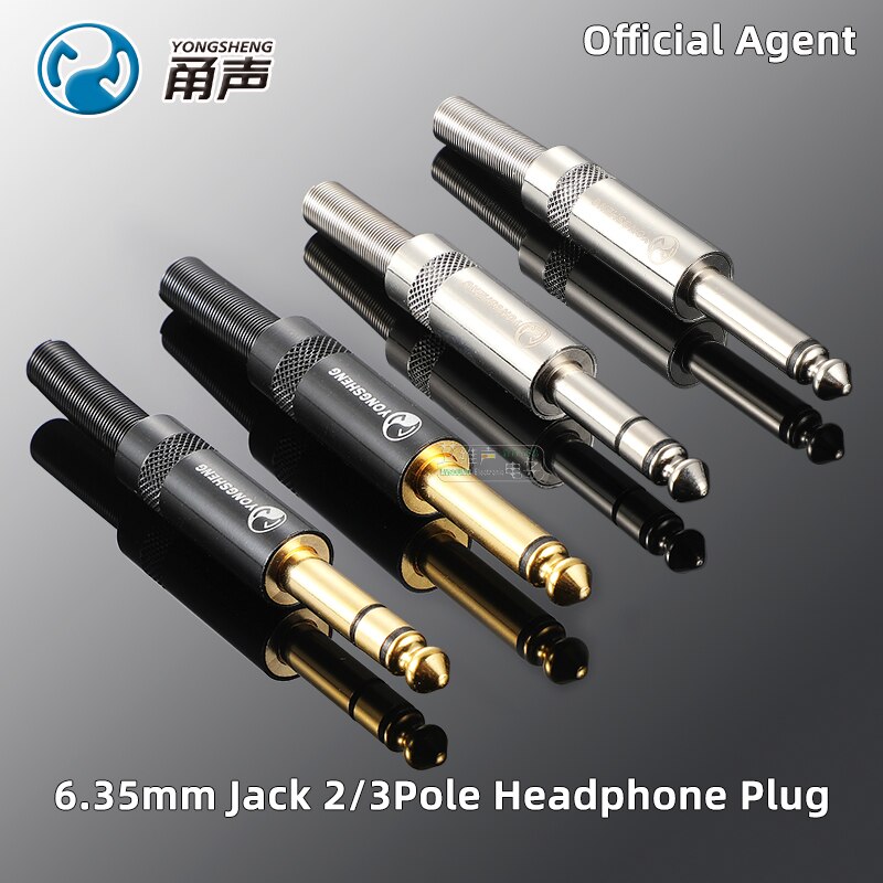 Neutrik yongsheng 10 × 6.35mm ts trs mono-stereo-vergoldeter stecker 1/4 & #39 ;& #39 ; lautsprecher-, gitarren-, mikrofon- und headset-audio-lötanschluss