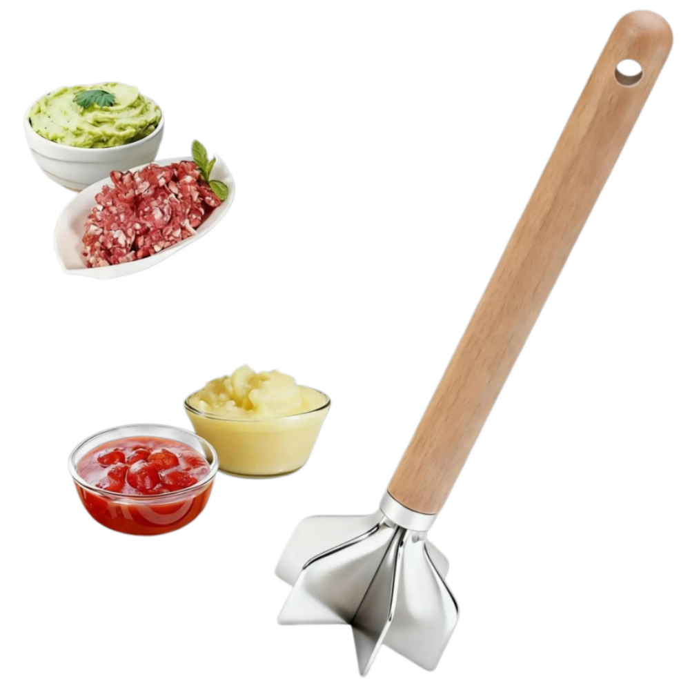 304 stainless steel meat cutter, 11 inches, hamburger meat grinder, suitable for kitchen cooking and potato puree making