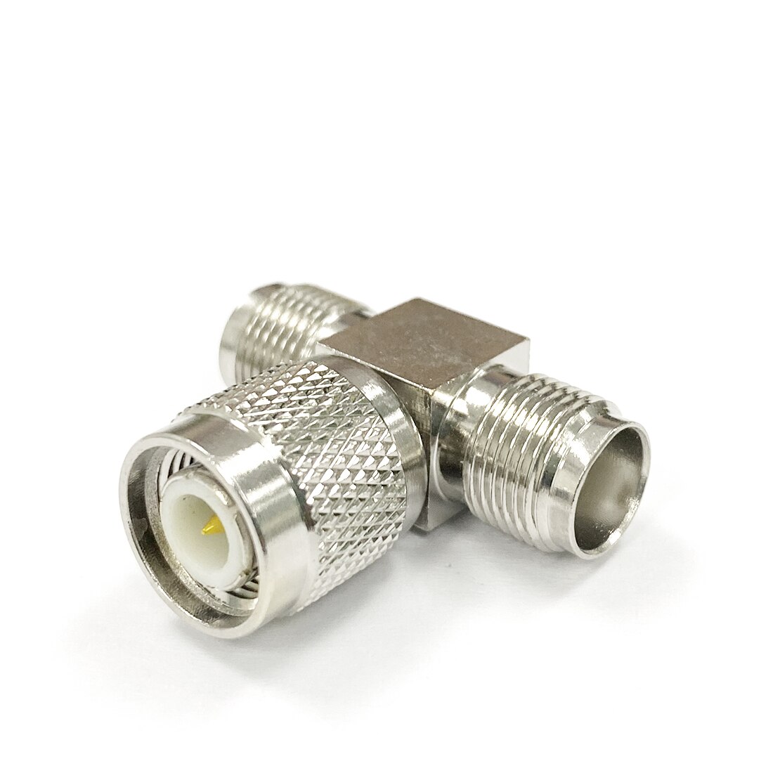 1pc NEUE TNC Stecker auf 2 * TNC Weibliche Jack T Typ Splitter RF koax Adapter Konverter Gerade vernickelt