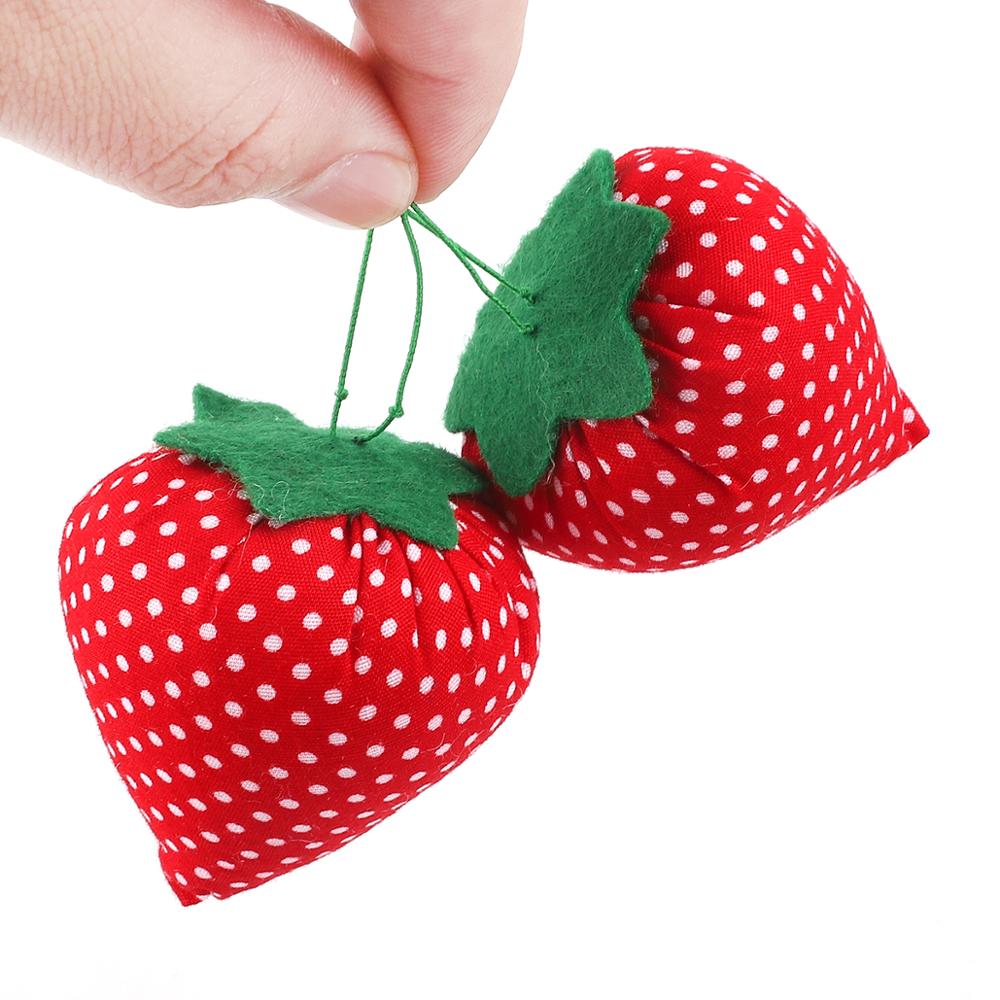 1pc forma de fruta aguja para manualidades y artesanías portátil aguja Pin cojín soporte Kit de costura acericos Patchwork suave lindo suministros de costura