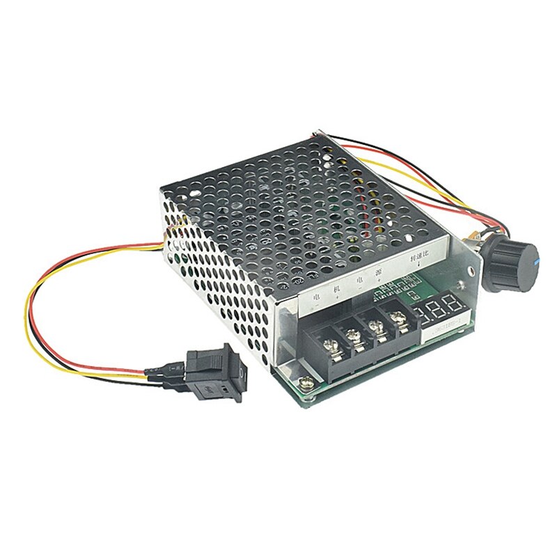 1pc pwm dc motor snelheidsregelaar cw ccw omkeerbare schakelaar aanpassingsregelaar digitaal display  dc10v-50v 60a 12v 24v 36v 48v 15 khz: Met geval a