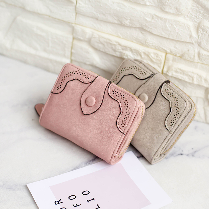 nouvelles femmes portefeuilles en cuir synthétique pour femmes court sacs à main dames de argent sac petit mignon pochette porte-carte Carteras