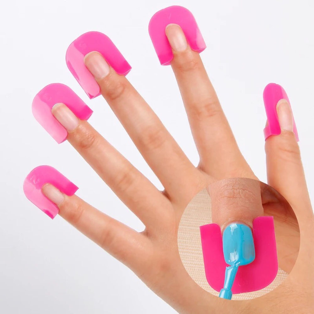 26 stk negleforlængerstencil negleformbeskytter dæksel spildsikkert fransk manicure neglelak skabeloner nail art værktøjer 10 størrelser