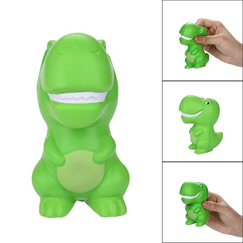 Kawaii Jumbo Grün Cartoon Dinosaurier Squishy Langsam Rising Squeeze Spielzeug PU Simulation Stress Relief Entlüftungs Spielzeug für halloween weihnachten spielzeug