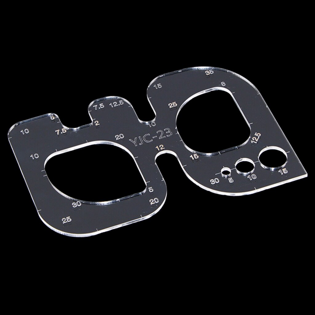 DIY Cutout Circle Corner Stitching Clear Acrylic Stencil Template Stamping