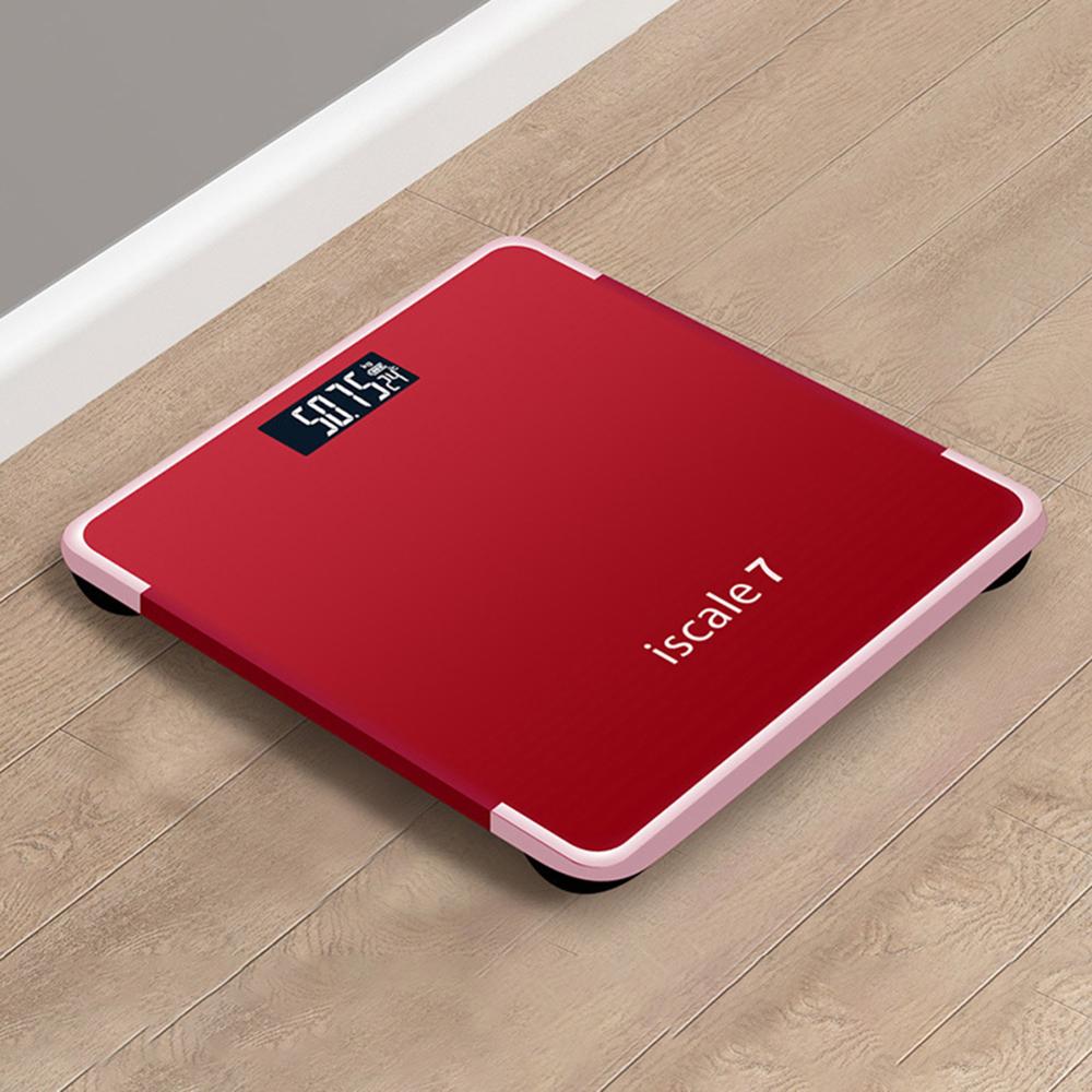 Multifunctionele Persoon Lichaam Wegen Steel Balance Machine Bluetooth Badkamer Schaal: Rood