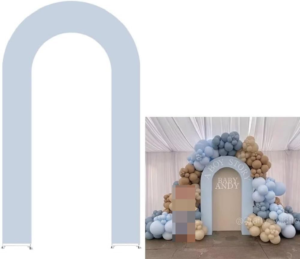Capa de pano de fundo em arco em forma de U para aniversário, chá de bebê, decoração de festa de casamento, capas elásticas com suporte aberto (parte traseira é branca!): Lavanda / 272 * 1000