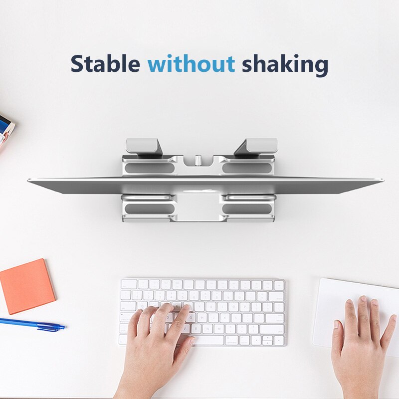 Multifunktions bærbar stativ bærbart aluminium desktop ventileret køleholder til macbook air pro laptop opbevaringsbeslag