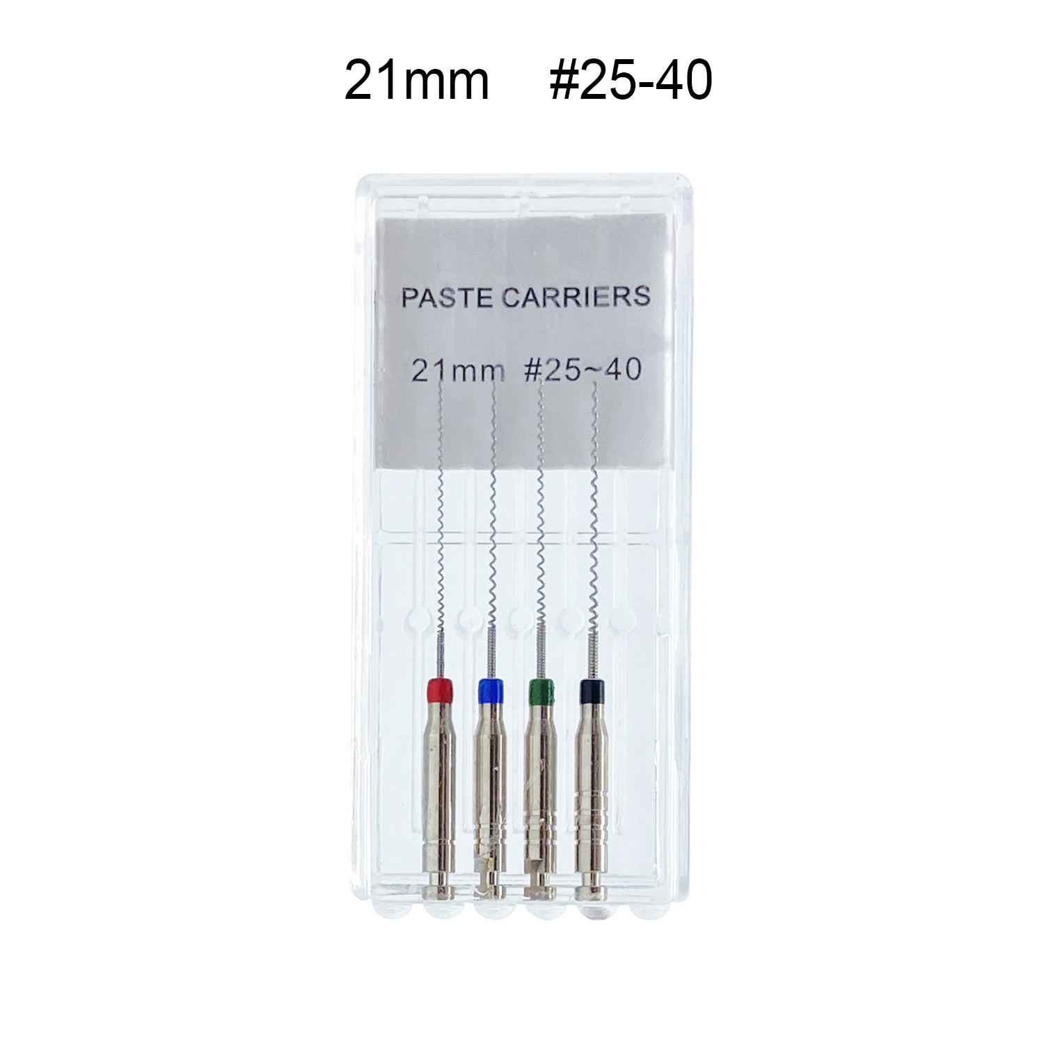 WELL CK 4 unidades/caja 21/25 mm # 25-40 portadores de pasta rotativa Dental relleno en espiral Lentulo surtido de pasta de llenado de motor herramienta de odontología: Plata
