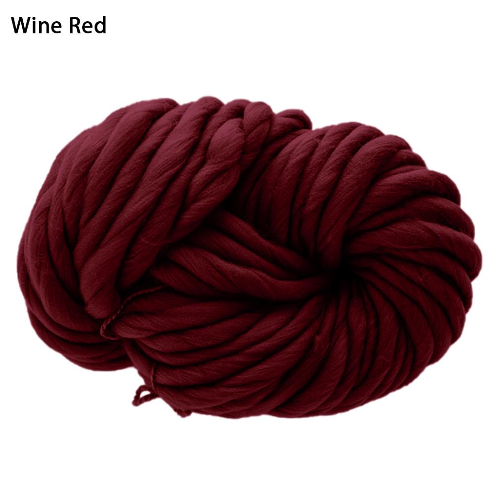 Laine naturelle 250/boule | Laine raie, feutre épais, laine, pour fileter, tricot à la main, fournitures de couverture de bricolage, xs: Wine