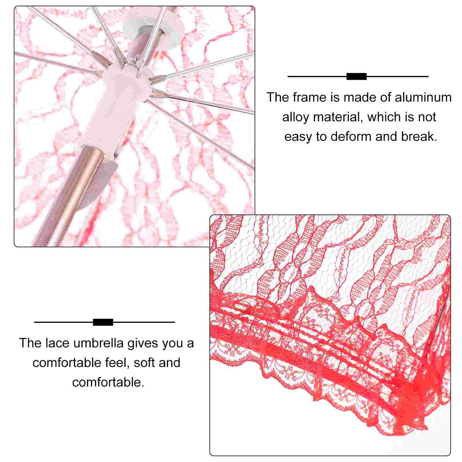 1pc Exquisite Lace Umbrella Lace Wedding Parasol Lady Photography Props