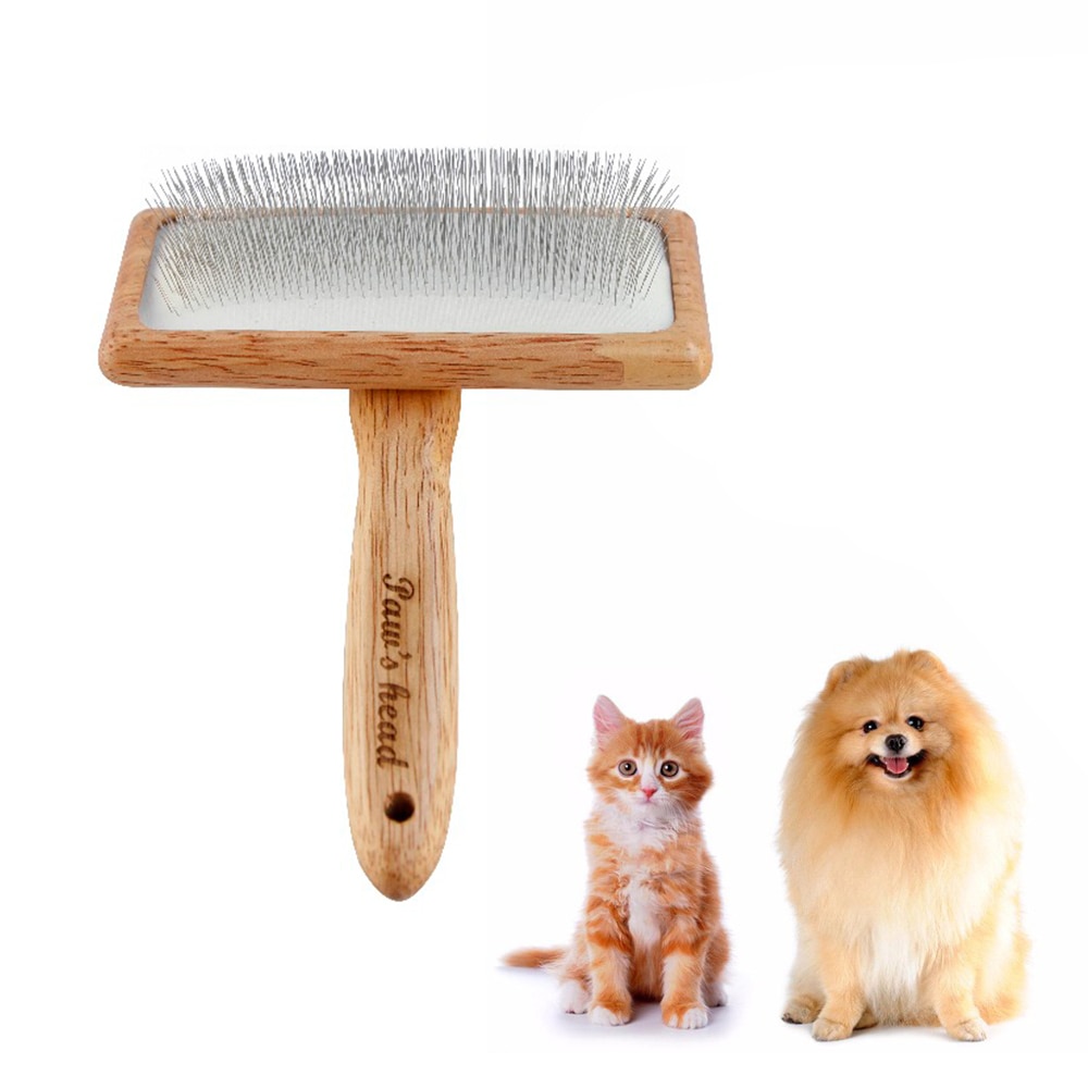 Hond/Kat Grooming Brush Houten Hond Borstel Shampoo Tool voor Pet Schoonheid en Massage Zachte Pad Huisdier Bad Borstel kam Cadeau voor Uw Huisdier