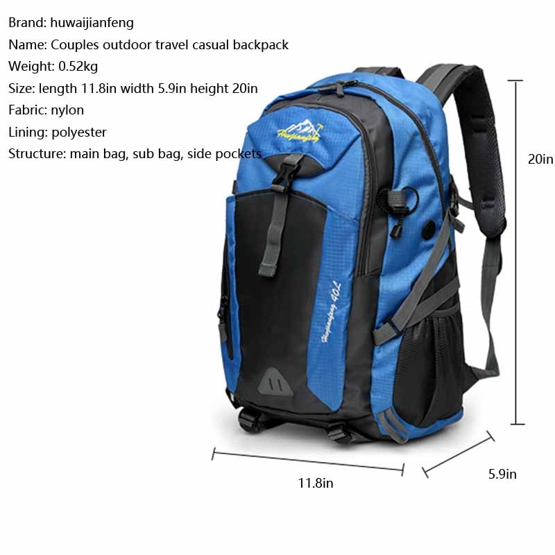 Waterproof Traveling Backpack Unisex Men's Sports Bag Pack Outdoor Mountaineering Hiking Climbing Camping Backpack For Male
