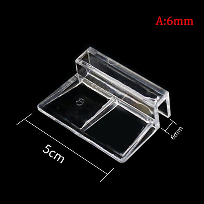1pc 6/ 8/10/12mm Aquarium acrylic clip glass cover bracket Fish Aquatic Holder