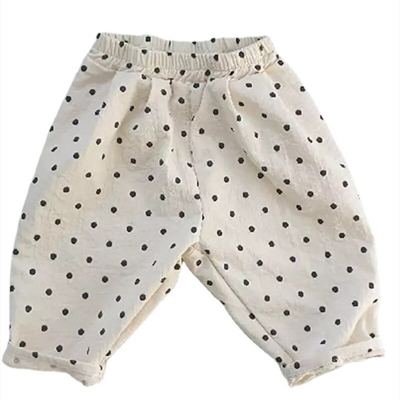 2022 Lente Zomer Peuter Kinderen Casual Broek Jongens En Meisjes Effen Kleur Dot Broek