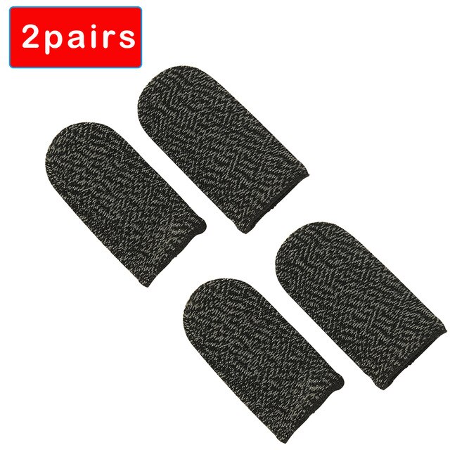 Funda para el dedo para mando de juegos, transpirable, antiarañazos, sensible a la pantalla, guantes táctiles, mangas para PUBG, 2/1 pares: A 2 Pairs