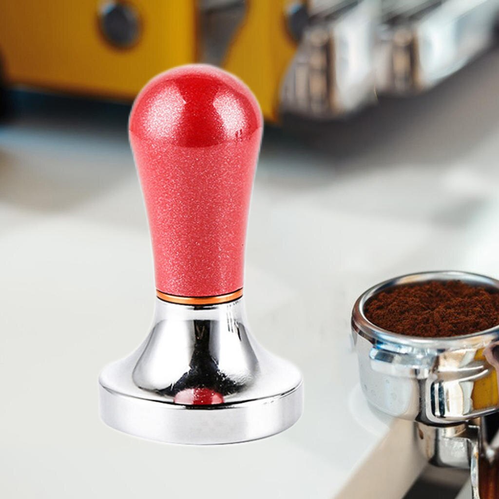 Aluminum Alloy 57.5mm Coffee Tamper Espresso Tamper Tool Flat Base Coffee Tamp Tool for Kitchen
