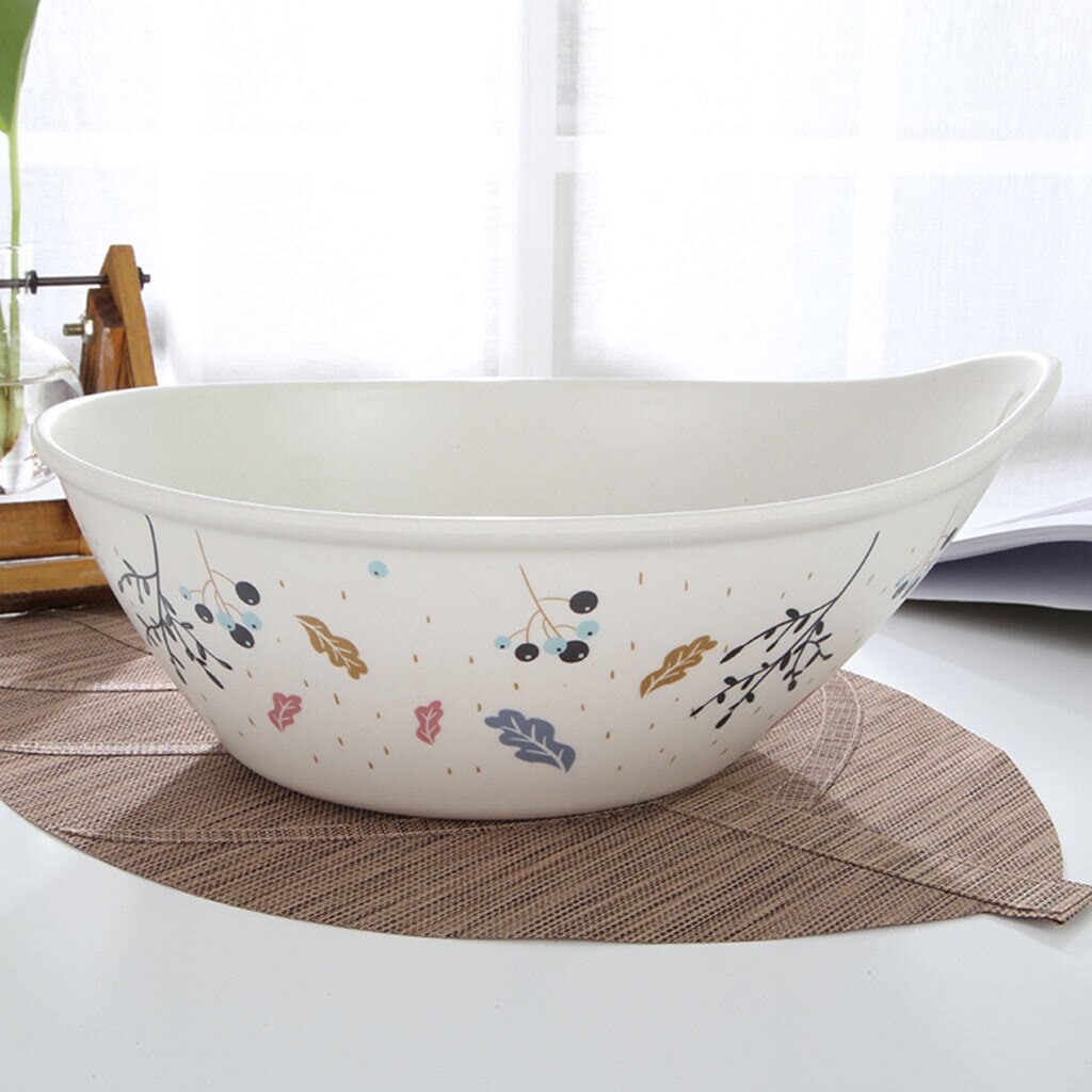 Creatieve Natuurlijke cartoon Grote capaciteit Soep Salade Noodle Rijstkom Bamboe Fruit Bowls Handwerk Art Werk Decoratie W30704