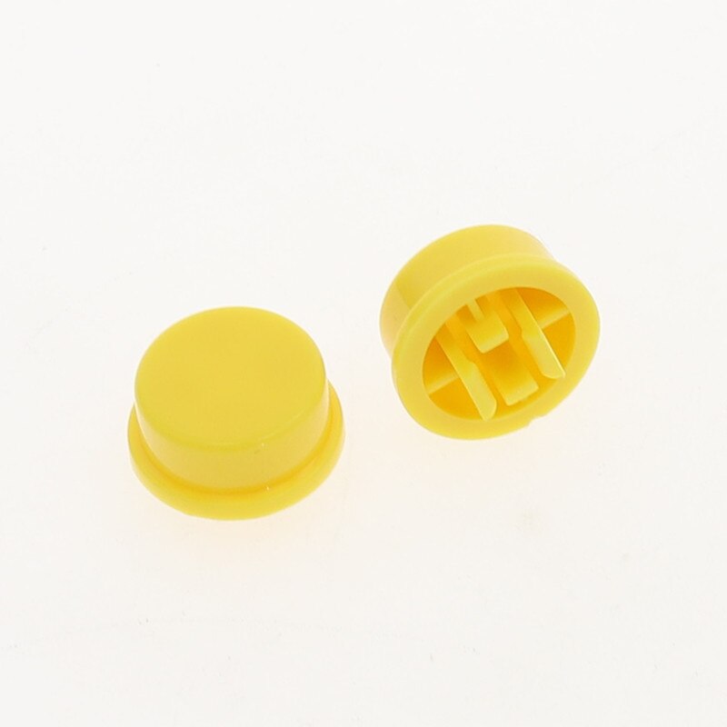 Juego de tapas de botones táctiles redondas, 9,58x5,1mm, para interruptor Micro Tact de 12x12x7,3mm, para Arduino, 50 Uds.: YELLOW