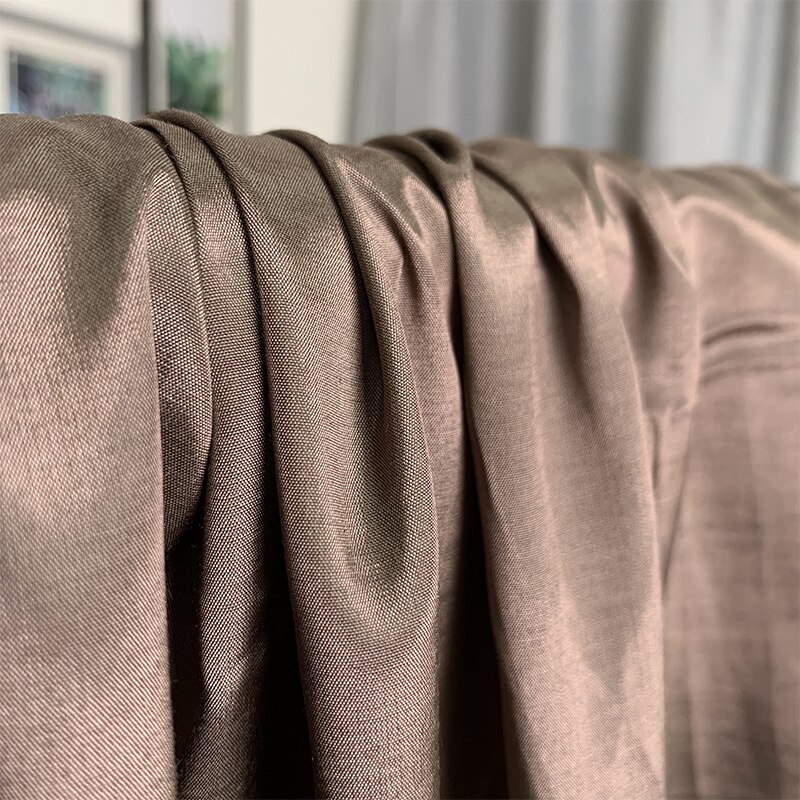 Hilo blanco de 145cm de seda teñida de algodón para verano, materiales de costura para ropa, tela de vestido,