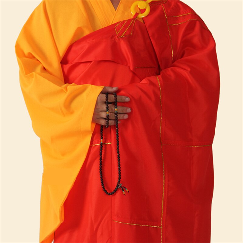 Boeddhistische Monnik Satijnen Gewaden Shaolin Kongfu Uniform Chinese Stijl Monnik Soutane Kleding Festival Kostuums