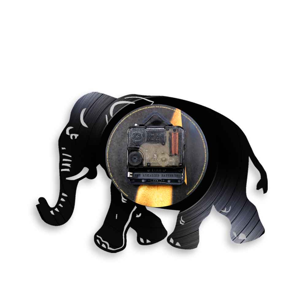 1 stk gående elefantbelysning førte væglys afrika vintage vinyl rekord ur til dyreliv elsker