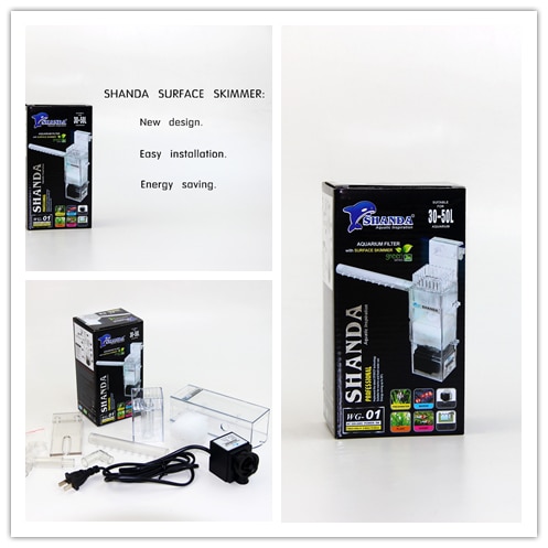 Qcwwy Aquarium Skimmer Mini -elektrisch Filter Verwijdert Drijvende