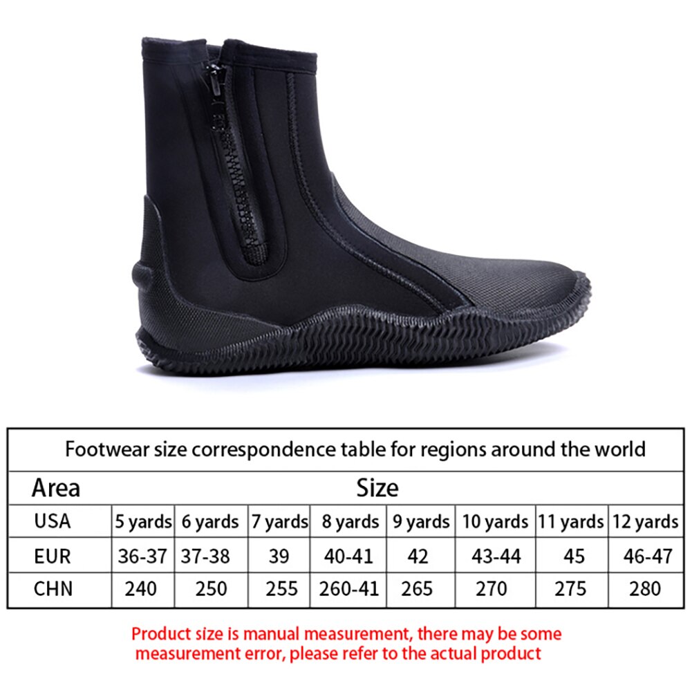 5MM néoprène plongée sous-marine chaussures haute supérieure anti-dérapant plongée bottes chaussures chaudes pêche hiver natation palmes accessoires