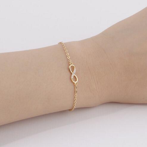 Pâquerettes une pièce cristal infini Bracelet pour femmes or argent Bracelets & Bracelets déclaration bijoux pulseira