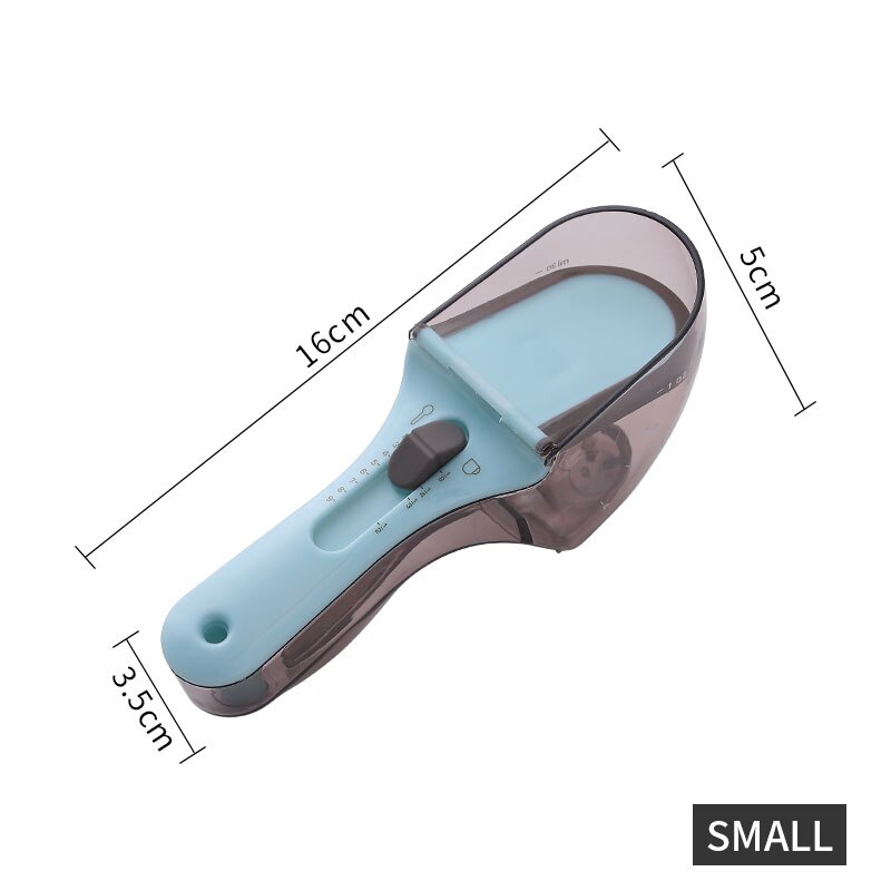Adjustable Measuring Spoons With Scale Plastic Measuring Scoops Cups For Baking Accessories Kitchen Measuring Tools Gadgets: Adjustable Small