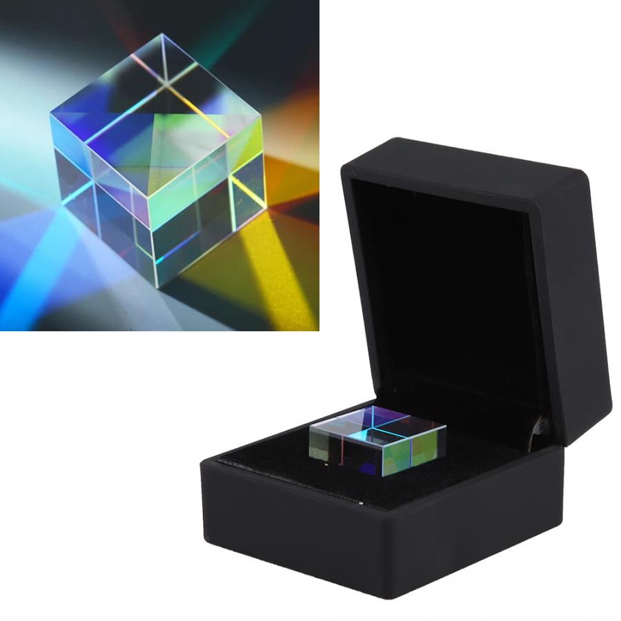 Optico-prisma óptico de 23x23x23mm, seis lados, luz brillante, combina PRISMA, vitral de vidrio óptico, herramienta de experimento de prisma