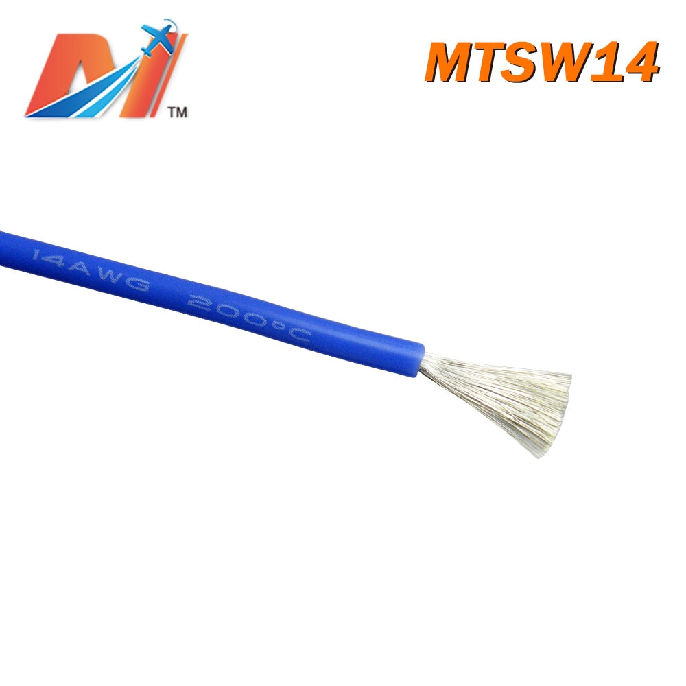 Maytech Clearance (1meter) power silicon wire AWG14 BLUE COLOR