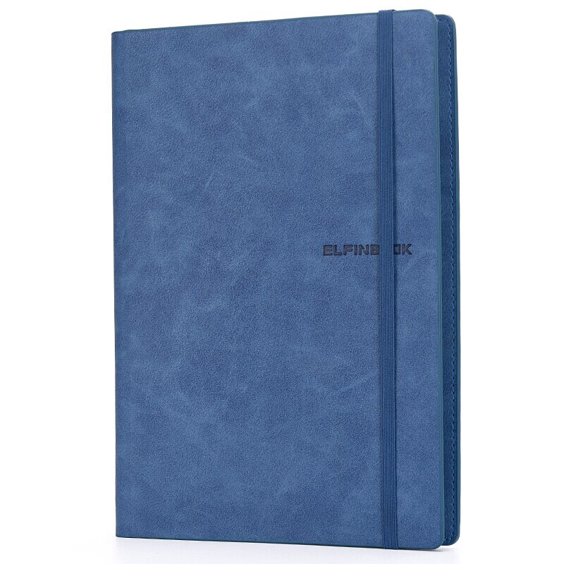 Elfinbook Smart Reusable PU leather Notebook Student Portable Diary Journal Soft Leather Notebook A5 Notepad: Blue