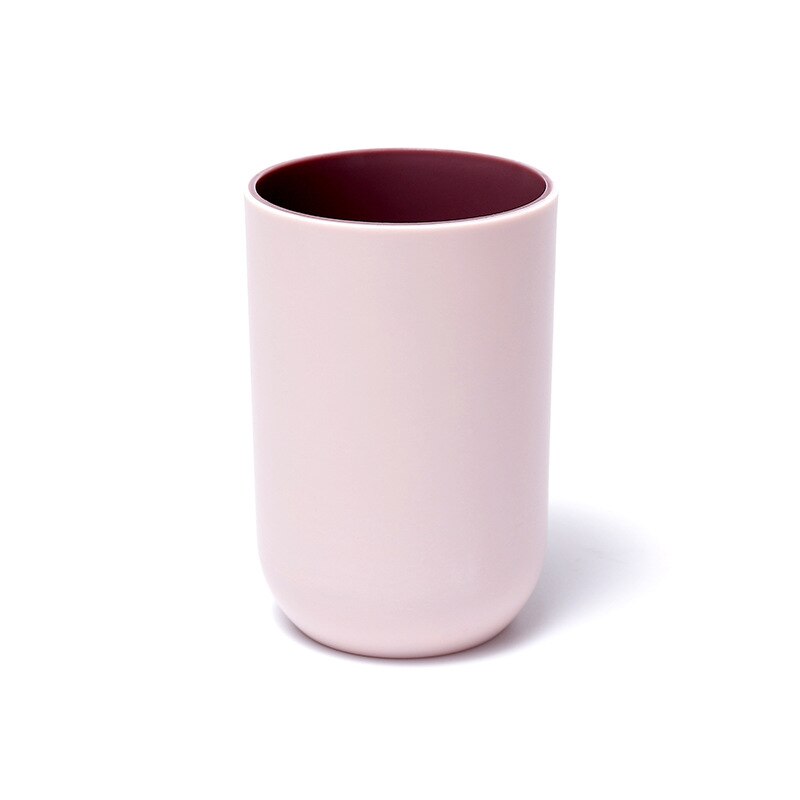 1 Pcs Style Toothbrush Cup Bathroom Holder Style Cup Washing Supplies Couple Tooth Cup: Light Pink