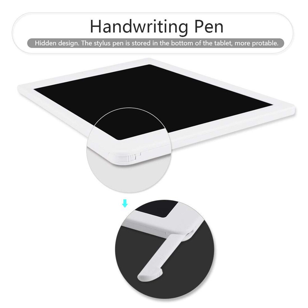 LCD Writing 8.5 10'' Portable Smart Tablet Electronic Notepad Drawing Graphics Tablet Board with Stylus Pen with Button Battery