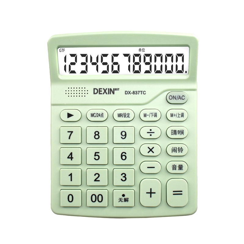 Big Buttons 12-Digit Standard Electronic Calculators Solar Battery Calculator