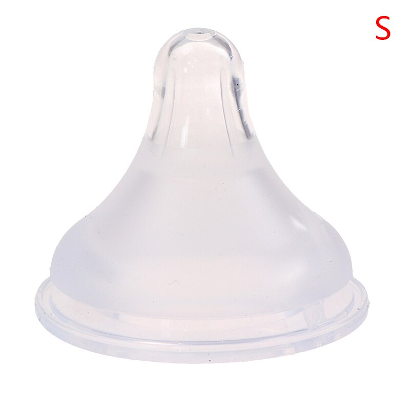 1 stk. silikone, blød sikkerhedsvæske, sutter, brystvorte, naturligt, fleksibelt erstatningstilbehør til mælkeflaske med bred mund: S