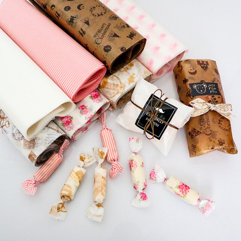 50 teile/los Wachs Papier Food Grade Food Fett Papier Wrapper Wrapper Papier für Sandwich Hamburger Frites Ölpapier Backen Werkzeuge