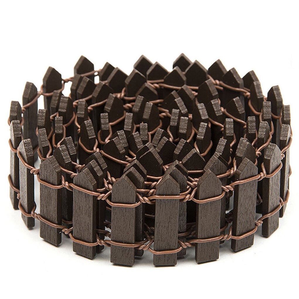 Wooden Mini Small Fence Barrier Craft Fence DIY Garden Kit Landscape Plant Flower Potted Decor Accessories