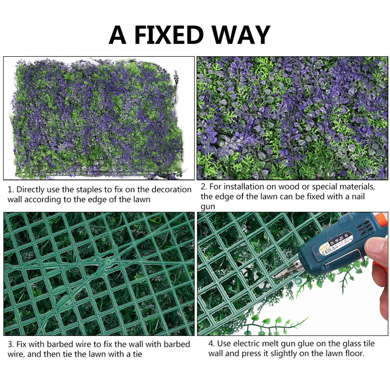 Artificial Plant Plastic Lawn Greening Plant Wall Plant Artificial Turf For Home Store Background False Outdoor Lawn Decoration